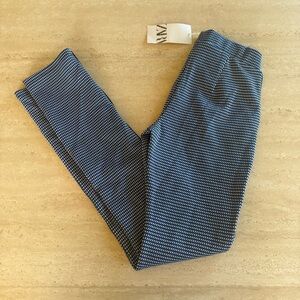 Zara dark blue and white pattern pants size small brand new with tags